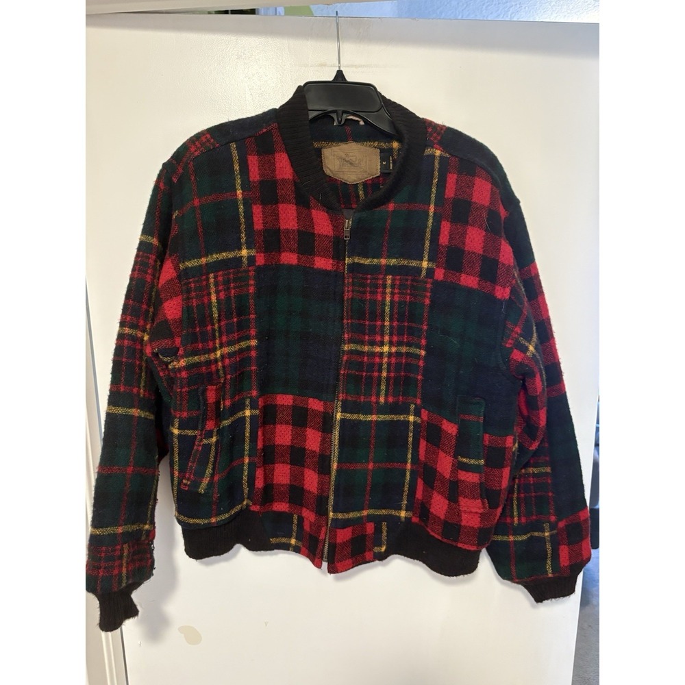 Vintage Woolrich Men's Thermolite Insulated Classic Patchwork Bomber Jacket Med